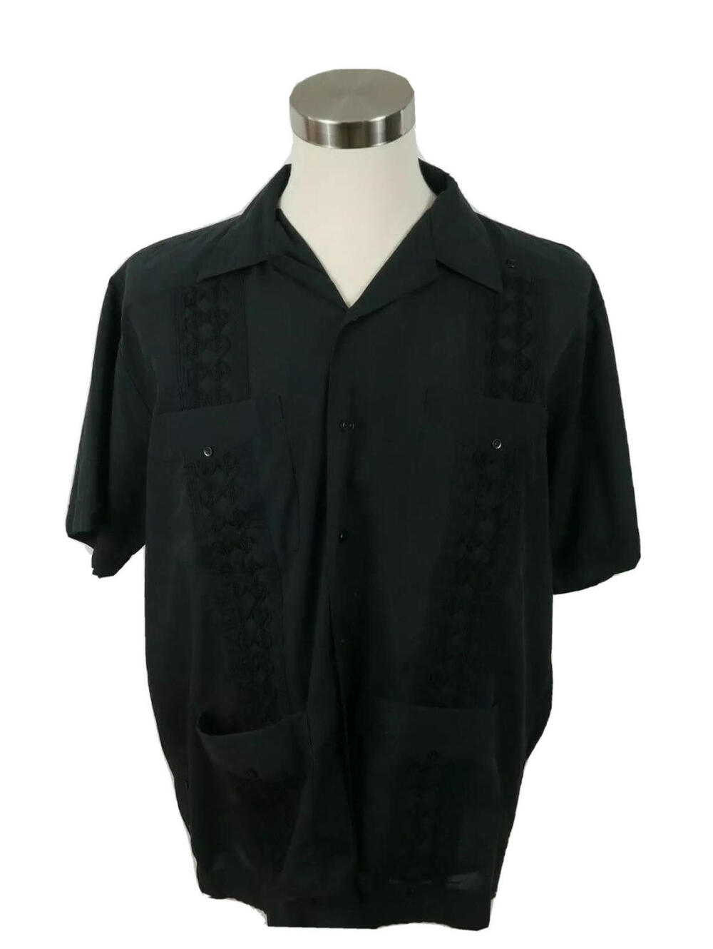 Supreme Womens Sheer Button Up Black Blouse Shirt Plus 1X Vintage